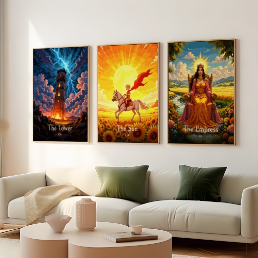 The Sun in Enchanted Surrealism Print - Custom Tarot Card Poster 8