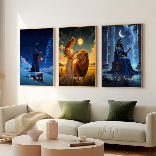 Strength in Enchanted Surrealism Print - Custom Tarot Card Poster 8