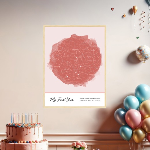 1st Birthday Poster - Celestial Map 8