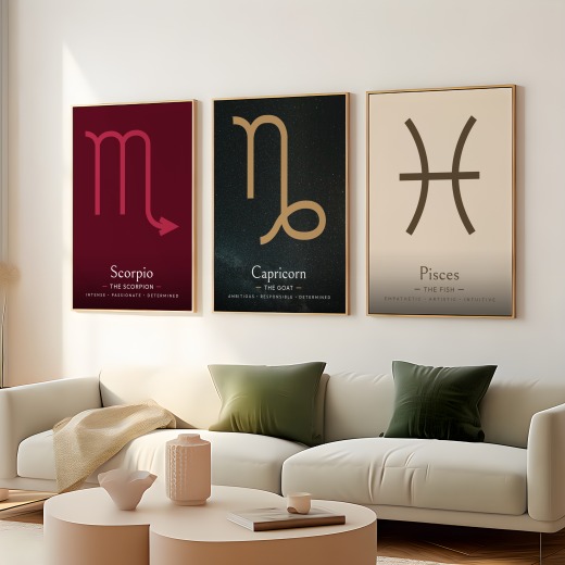 Capricorn in Simple Sharp Print - Custom Zodiac Sign Poster 8