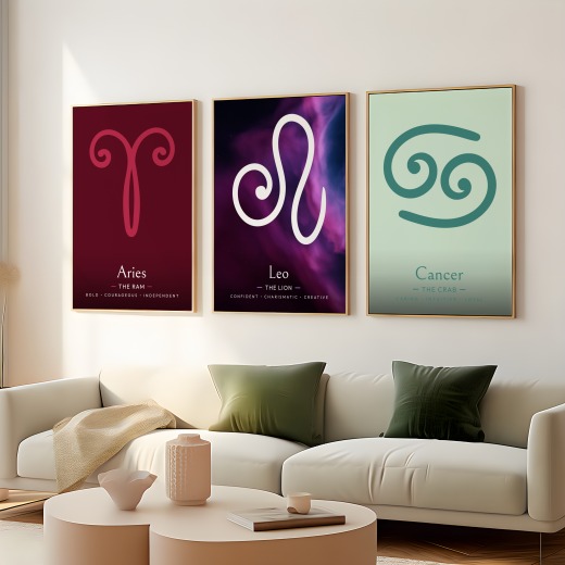 Leo in Curvy Print - Custom Zodiac Sign Poster 8