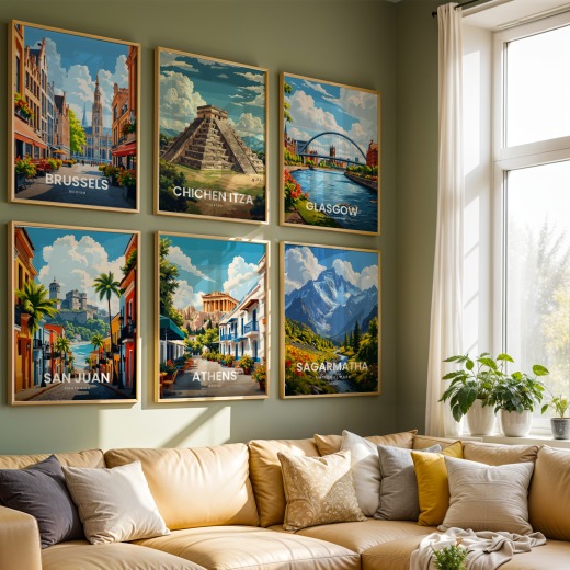 Athens Travel Print - Vintage Travel Art Poster 8