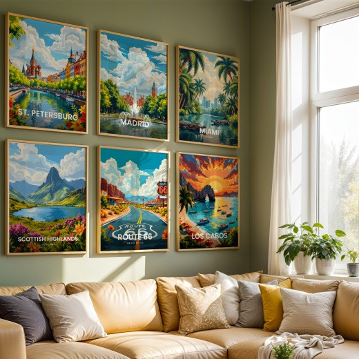 Route 66 Travel Print - Vintage Travel Art Poster  8