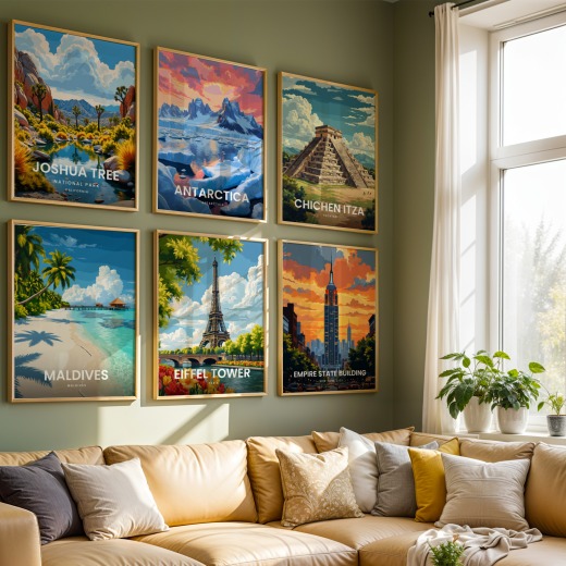 Eiffel Tower Travel Print - Vintage Travel Art Poster 7