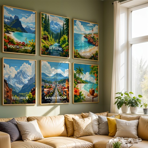 San Salvador Travel Print - Vintage Travel Art Poster 8