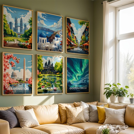 Angkor Wat Travel Print - Vintage Travel Art Poster 8