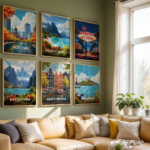 Amsterdam Travel Print - Vintage Travel Art Poster 8