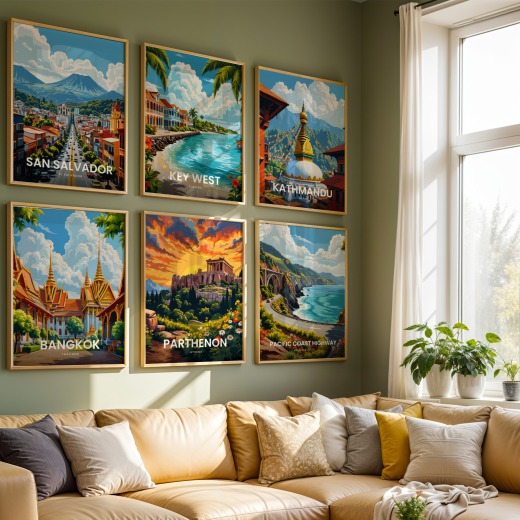 Parthenon Travel Print - Vintage Travel Art Poster 8