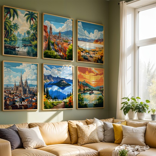 Crater Lake National Park Travel Print - Vintage Travel Art Poster 8