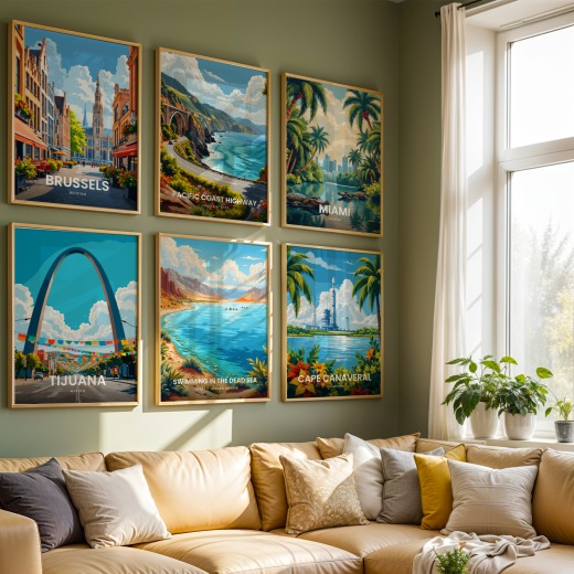 Swim in the Dead Sea Travel Print - Vintage Travel Art Poster 8