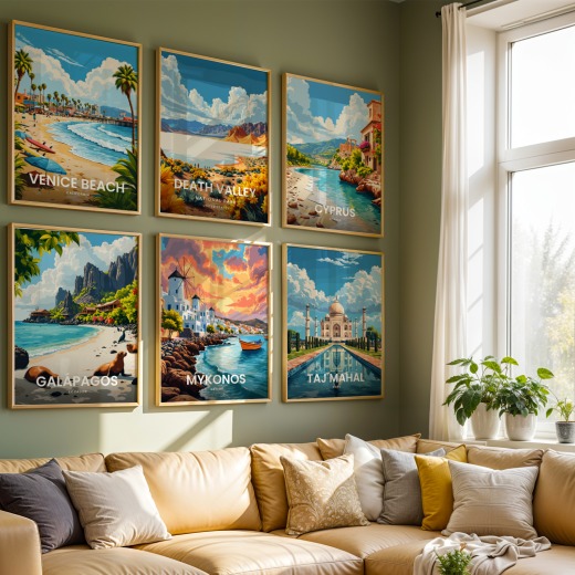 Mykanos Travel Print - Vintage Travel Art Poster 8