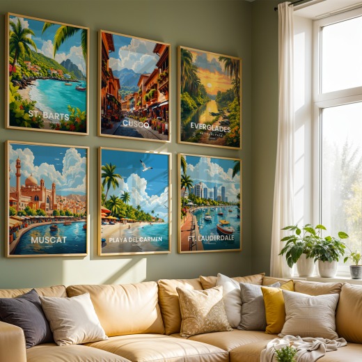 Playa del Carmen Travel Print - Vintage Travel Art Poster 8