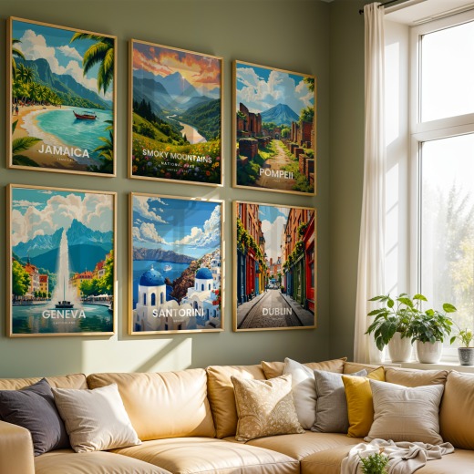 Santorini Travel Print - Vintage Travel Art Poster 7