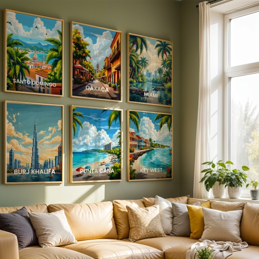Punta Cana Travel Print - Vintage Travel Art Poster 8